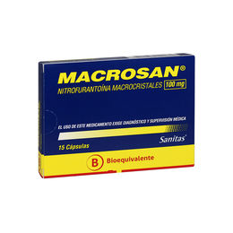 Macrosan (B) Nitrofurantoina 100mg 15 Cápsulas