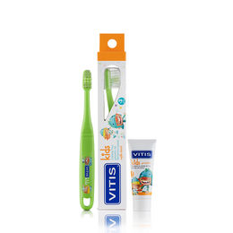 Product image of Pack Cepillo Dental Vitis Kids + Gel 8Ml