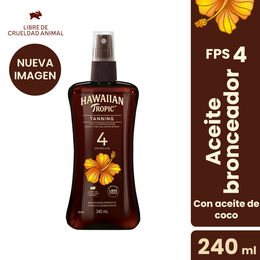 Product image of Aceite Bronceador FPS4 de Hawaiian Tropic 240ml