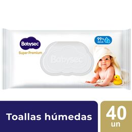 Babysec Toallas Húmedas Super Premium 40 Unidades