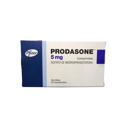 Prodasone (R) Medroxiprogesterona 5mg 20 Comprimidos