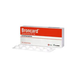 Product image of Broncard Levodropropizina 60mg 20 Comprimidos