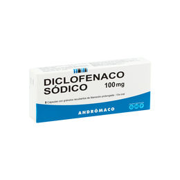 Diclofenaco Sódico 100mg 8 Cápsulas Prolongadas