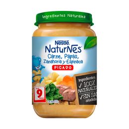 Picado Naturnes Carne, Papas, Zanahoria y Espinaca 215g