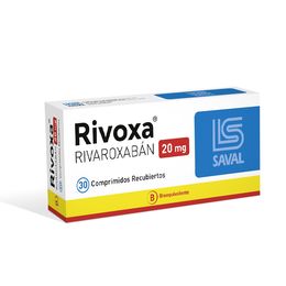 Rivoxa (B) Rivaroxabán 20mg 30 Comprimidos Recubiertos - Rivoxa 20 mg