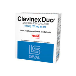 Clavinex Duo Forte Amoxicilina / ícido Clavulánico Suspensión Oral 70ml