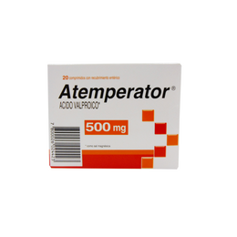 Product image of Atemperator Ácido Valproico 500mg 20 Comprimidos Recubiertos