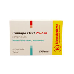 Tramapa Fort (B) 75/650 Tramadol / Paracetamol 20 Comprimidos