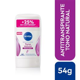 Nivea Barra Tono Natural Efecto Satín Femenino 54g