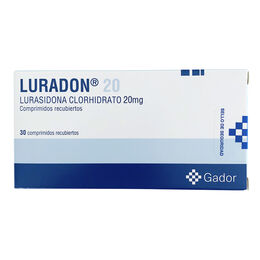 Luradon Lurasidona 20mg 30 Comprimidos Recubiertos