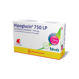 Hipoglucin LP (B) Metformina 750mg 30 Comprimidos Prolongados