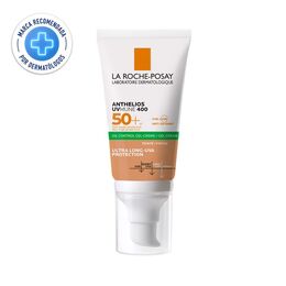 Product image of Protector Solar Rostro Anthelios UV Mune 400 Oil Control Gel Crema con Color FPS 50+ - La roche-posay