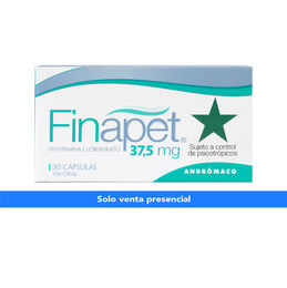 Finapet (B) Fentermina Clorhidrato 37.5mg 30 Cápsulas