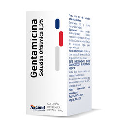 Gentamicina 0.3% Solución Oftálmica 5ml