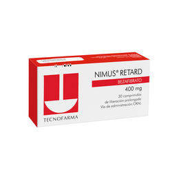 Nimus Retard Bezafibrato 400mg 30 Comprimidos Prolongados