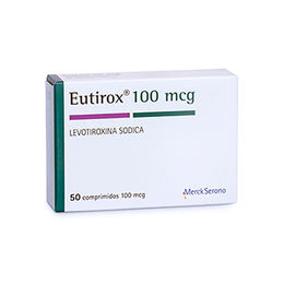 Product image of Eutirox (R) Levotiroxina 100mcg 50 Comprimidos