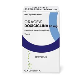 Oracea Doxiciclina 40mg 28 Cápsulas de Liberación Prolongada