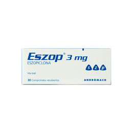 Product image of Eszop 3mg Eszopiclona 30 Comprimidos Recubiertos