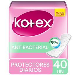 Protectores Diarios Kotex Antibacterial 40 Unidades