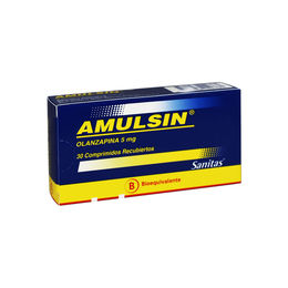 Product image of Amulsin (B) Olanzapina 5mg 30 Comprimidos Recubiertos