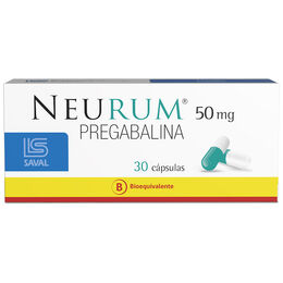 Neurum (B) Pregabalina 50mg 30 Cápsulas