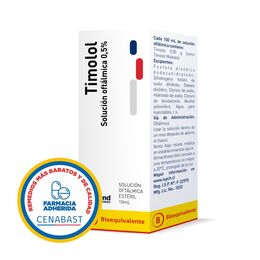 Product image of Timolol (B) 0.5% Solución Oftálmica 10ml - Cenabast