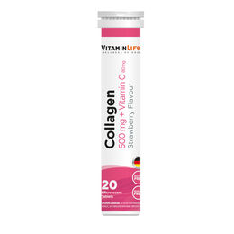 Collagen 500mg y Vitamina C 80mg 20 Tabletas Efervescentes - Vitaminlife