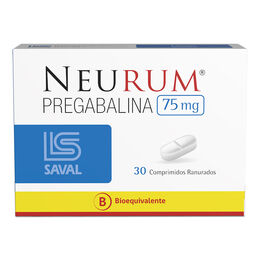 Neurum (B) Pregabalina 75mg 30 Comprimidos