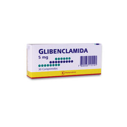 Glibenclamida (B) 5mg 30 Comprimidos