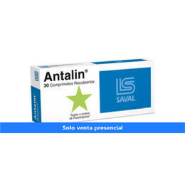 Product image of Antalin Amitriptilina / Clordiazepoxido 12.5/5 30 Comprimidos Recubiertos