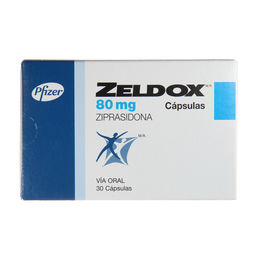 Zeldox Ziprasidona 80mg 30 Cápsulas