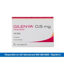 Gilenya Fingolimod 0.5mg 28 Cápsulas