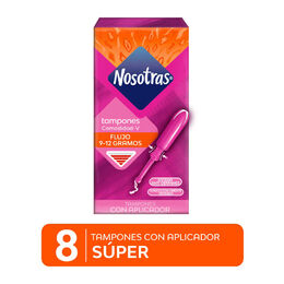 Product image of Nosotras Tampón Súper Con Aplicador 8 Unidades