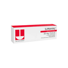 Suprahyal Hialuronato Sódico 25mg/2.5ml Inyectable 1 Jeringa Prellenada