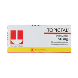 Topictal (B) Topiramato 50mg 28 Comprimidos Recubiertos