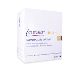 Clexane Enoxaparina 40mg/0.4ml Inyectable 10 Jeringas Prellenadas