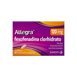 Allegra (R) Fexofenadina 120mg 30 Comprimidos Recubiertos