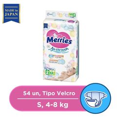 Pañal Merries Velcro Talla S 54 Unidades