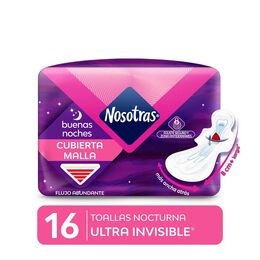 Nosotras Toallas Nocturnas Ultra Invisible 16 Unidades