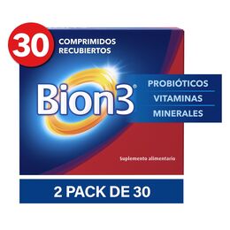 Bion3 Multivitamínico con Minerales y Probióticos por 60 Comprimidos Recubiertos