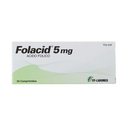 Product image of Folacid Ácido Fólico 5mg 30 Comprimidos