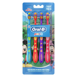 Pack Oral-B Cepillos Kids Mickey 4 Unidades