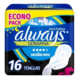 Product image of Toallas Higiénicas Seca Noche Ultrafina 16 Unidades - Always