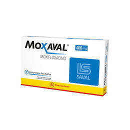 Moxaval (B) Moxifloxacino 400mg 7 Comprimidos Recubiertos