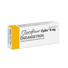 Izofran Zydis (R) Ondansetron 8mg 2 Tabletas Bucodispersables