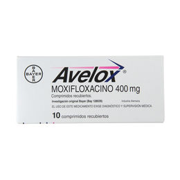 Avelox (R) Moxifloxacino 400mg 10 Comprimidos Recubiertos