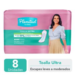 Product image of Plenitud Femme Toallas Ultra Antibacterial 8 Unidades