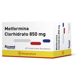 Product image of Metformina (B) 850mg 60 Comprimidos Recubiertos