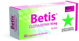 Betis Clotiazepam 10mg 30 Comprimidos Recubiertos