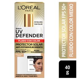 Protector Solar Con Color UV Defender L'Oréal FPS50 40ml